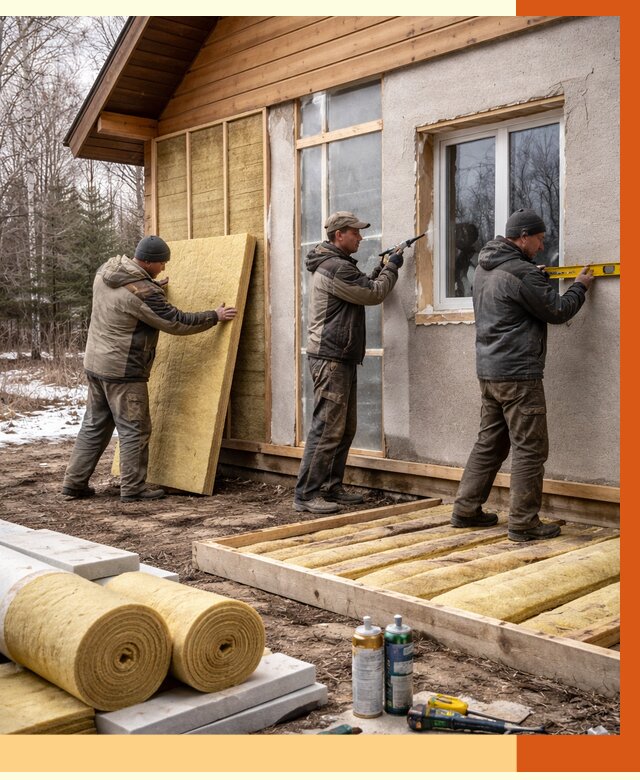 Утепление дачного дома в Серове от 4846 руб/м2 — недорого | ТепломастерСрв