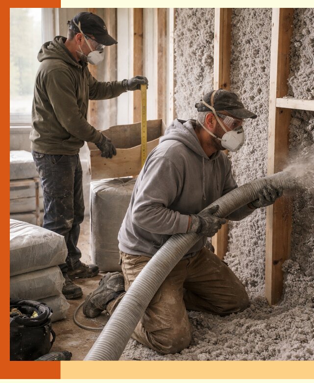 Утепление таунхауса эковатой в Серове для максимально теплых стен