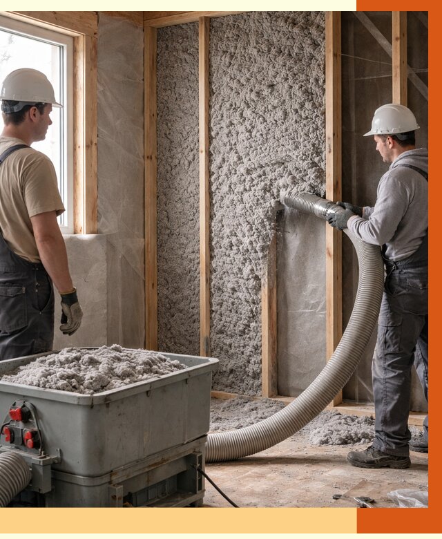 Утепление каркасного дома эковатой в Серове от 1836 руб. | ТепломастерСрв