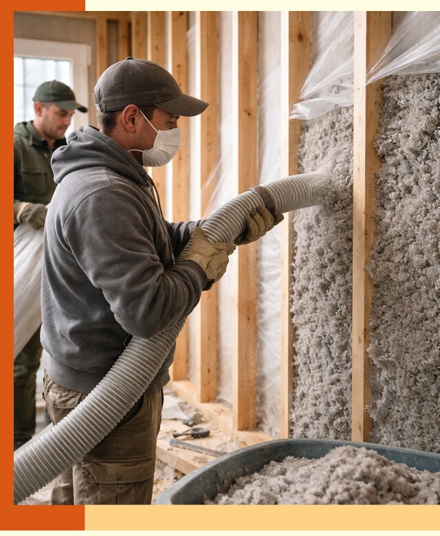 Утепление каркасного дома эковатой в Серове — качественно и надолго