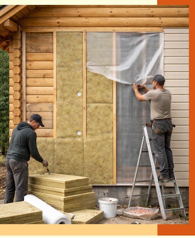 Утепление дома из бруса в Серове от 3826 руб./м2 — работы под ключ | ТепломастерСрв