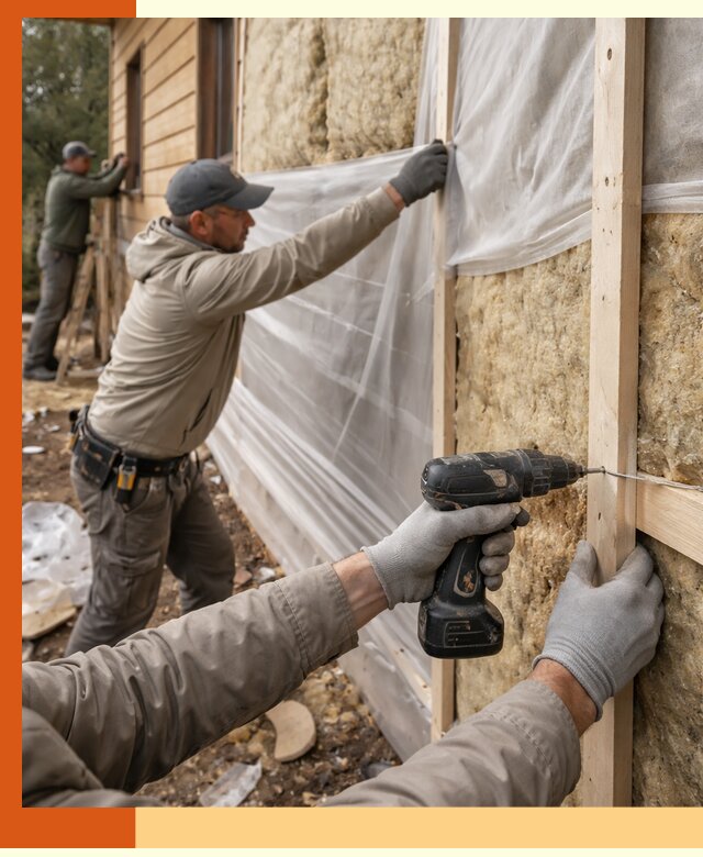 Утепление дома из бруса в Серове качественно и долговечно