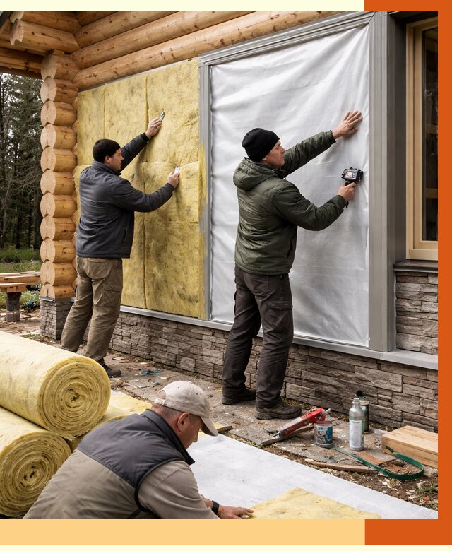 Утепление бревенчатого дома в Серове от 7805 руб/м2 — заказать под ключ | ТепломастерСрв