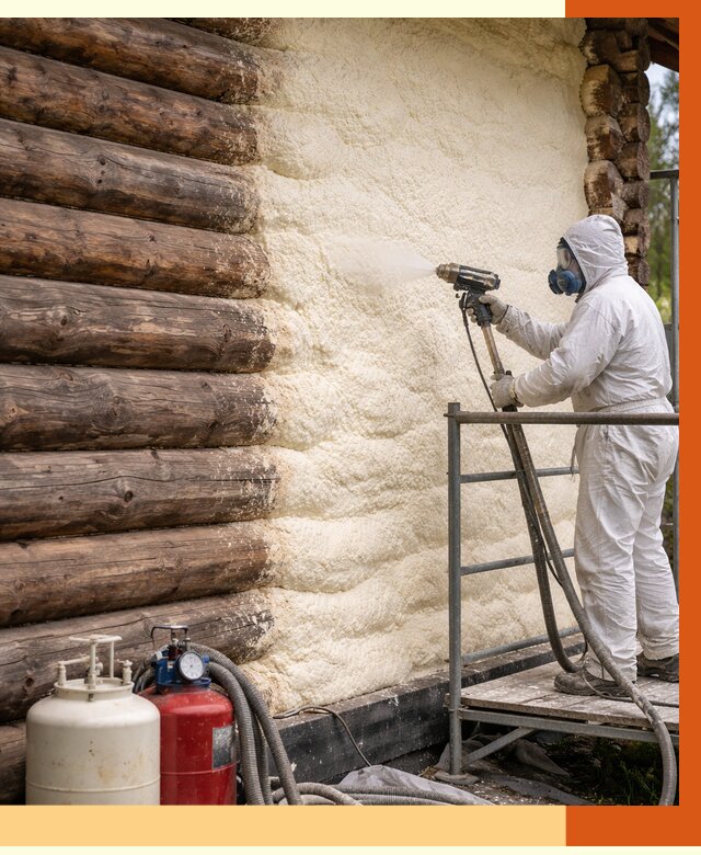 Утепление бревенчатого дома ППУ в Серове под ключ от 6376 руб. | ТепломастерСрв