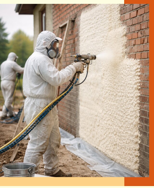 Утепление кирпичного дома ППУ в Серове под ключ от 6631 руб. | ТепломастерСрв