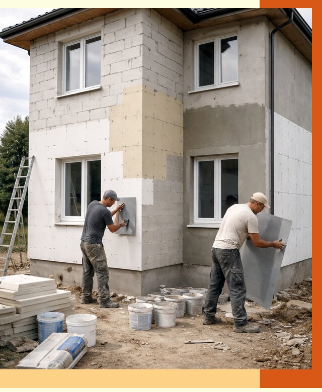 Утепление дома из газобетона в Серове от 4285 руб./м² — заказать у ТепломастерСрв