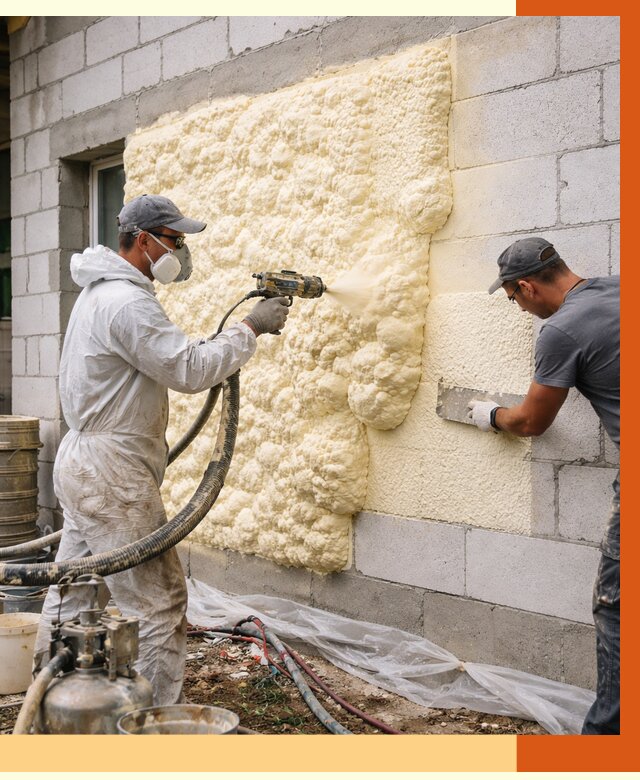 Утепление дома из газобетона ППУ в Серове от 4897 руб./м² под ключ | ТепломастерСрв