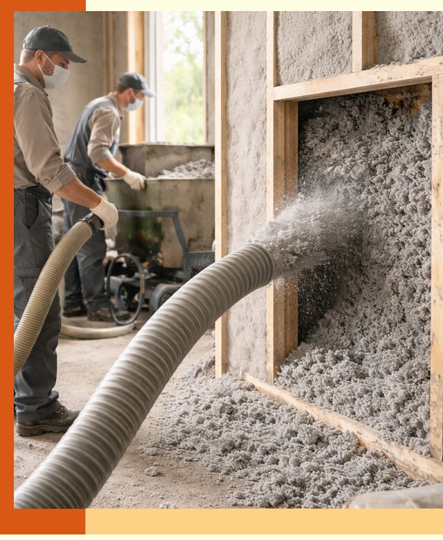 Утепление коттеджа эковатой в Серове с гарантией качества