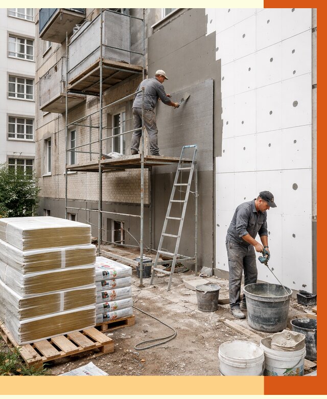 Утепление квартиры снаружи в Серове от 6274 руб/м2 под ключ | ТепломастерСрв