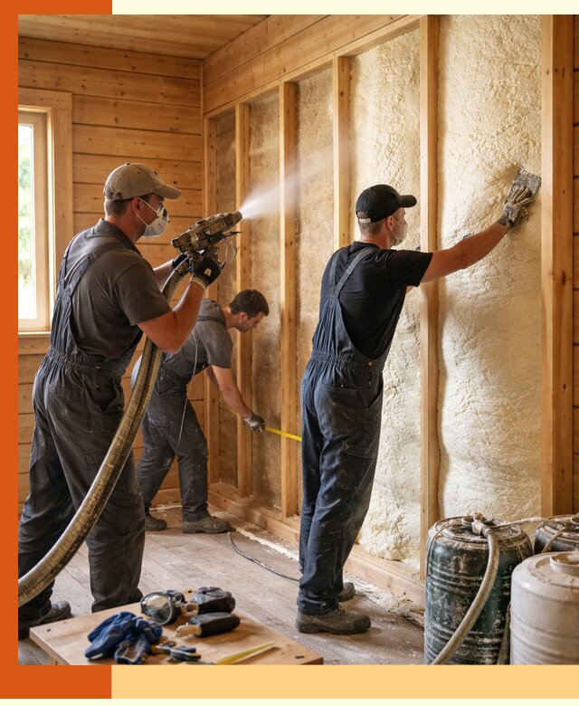 Утепление бани пенополиуретаном (ППУ) в Серове