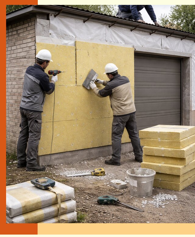 Утепление гаража снаружи в Серове качественно и надёжно