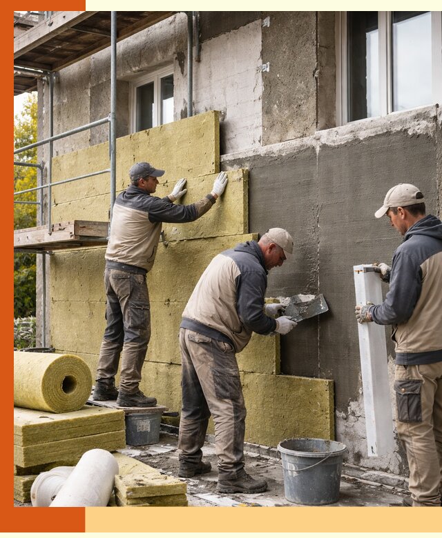 Утепление фасада зданий и домов в Серове