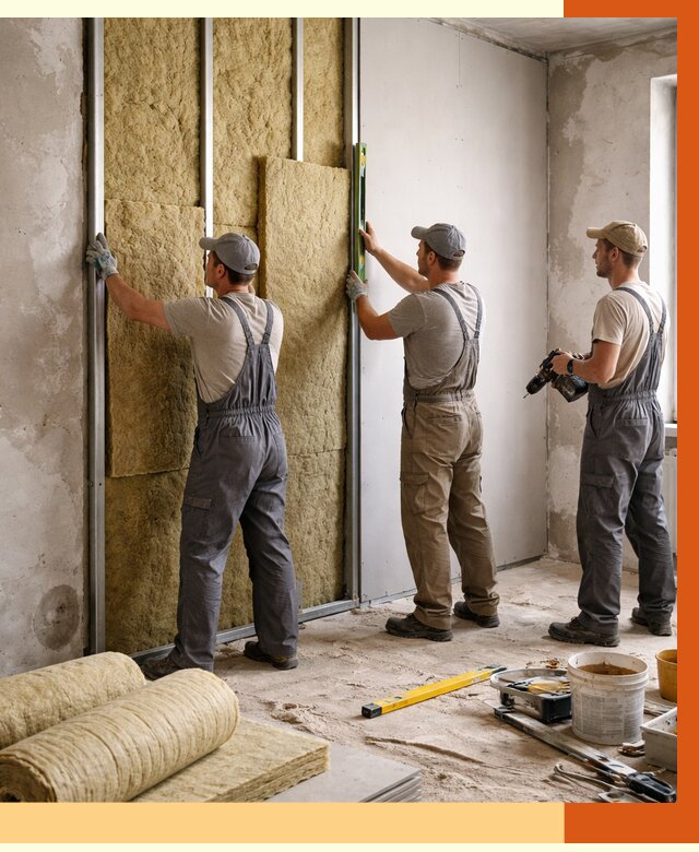 Утепление стен изнутри в Серове от 2295 руб/м² под ключ | ТепломастерСрв