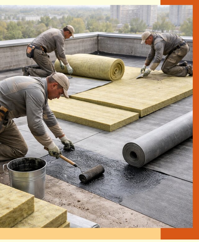 Утепление плоской крыши в Серове от 7345 руб./м2 под ключ | ТепломастерСрв