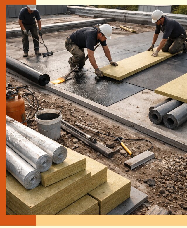 Утепление плоской крыши в Серове — надежная теплоизоляция и герметизация