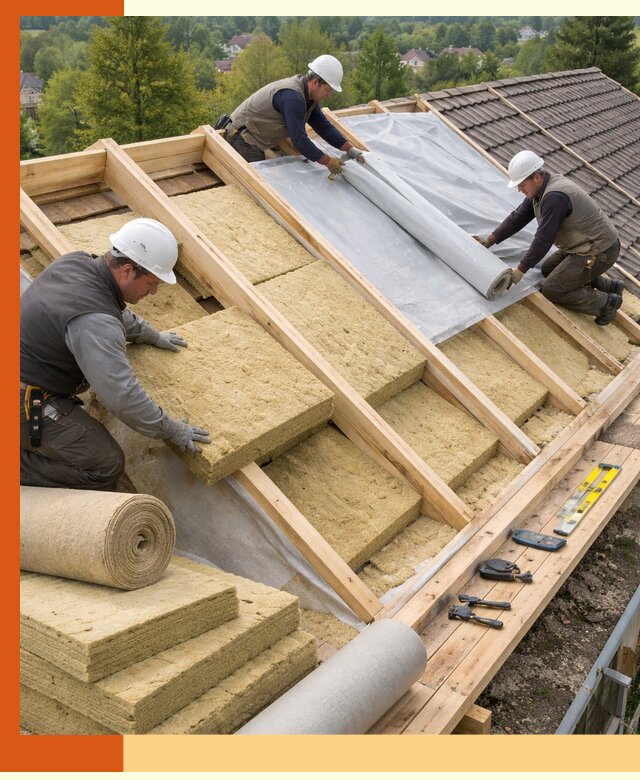 Утепление скатной крыши в Серове качественно и надёжно