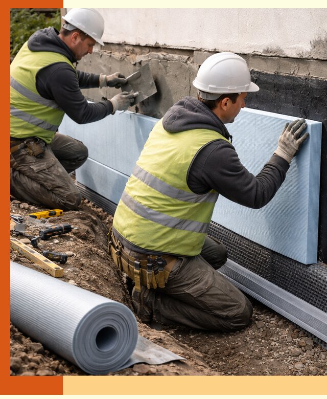 Утепление фундамента снаружи в Серове — профессиональная теплоизоляция