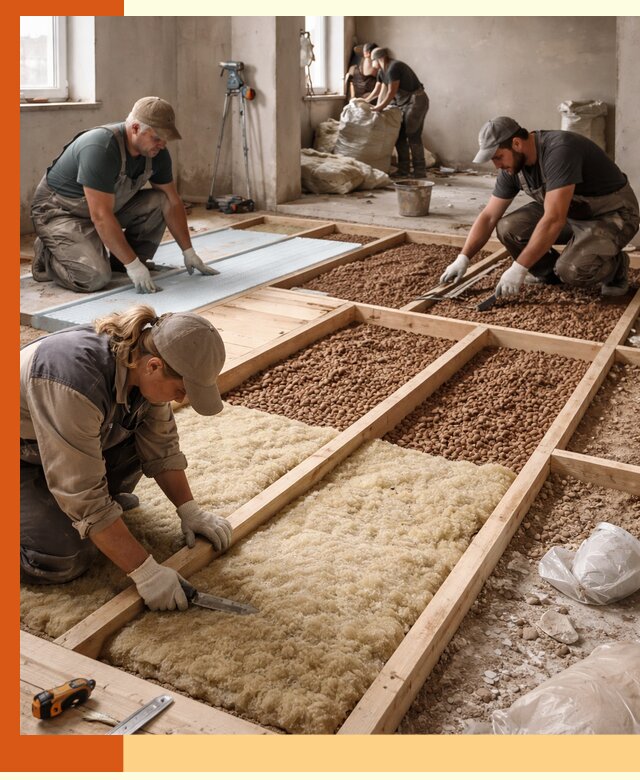 Утепление перекрытий жилых и промышленных зданий в Серове