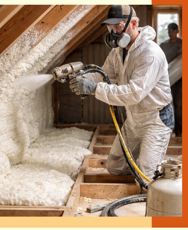 Утепление чердака ППУ в Серове от 8794 руб./м2 — услуга под ключ | ТепломастерСрв