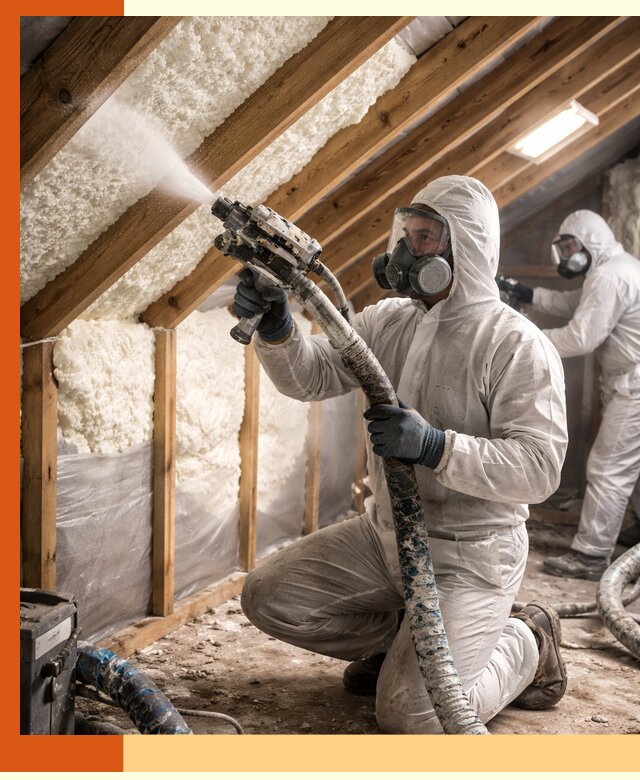 Утепление чердака пенополиуретаном (ППУ) в Серове