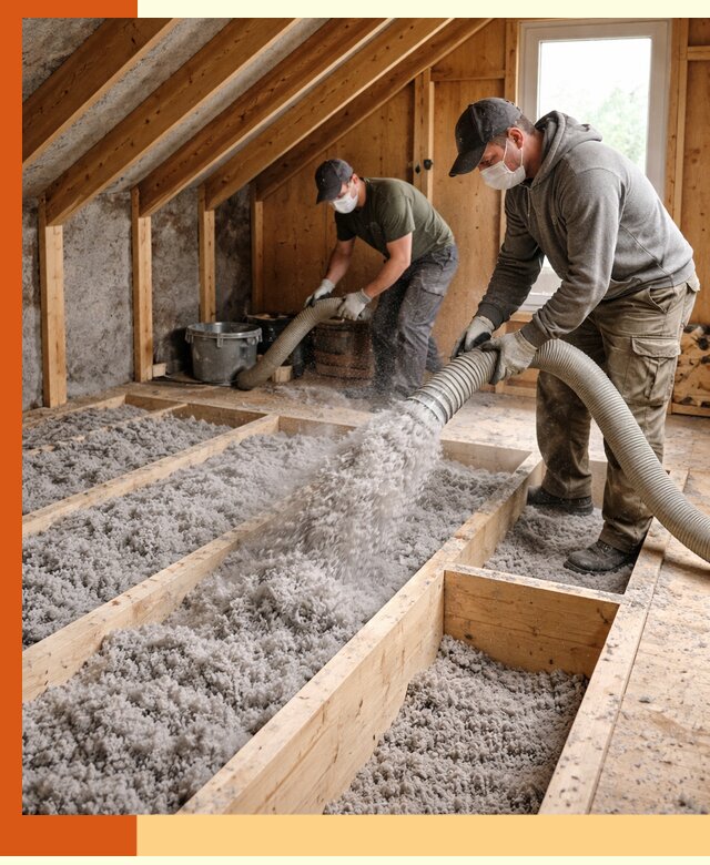 Утепление мансарды эковатой в Серове с гарантией качества