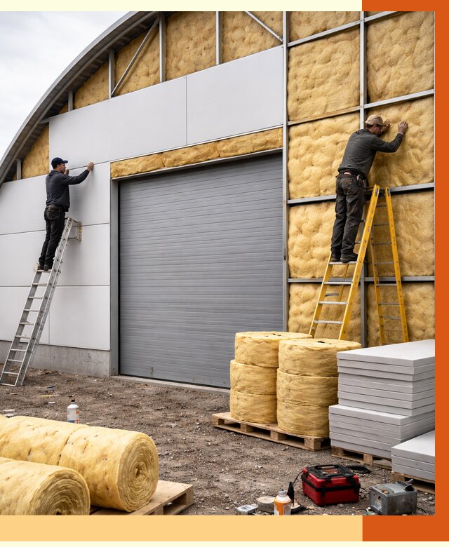 Утепление ангара пенополиуретаном в Серове от 7345 руб./м² — комплекс от ТепломастерСрв