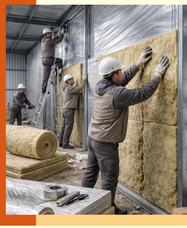 Утепление металлического склада в Серове: теплоизоляция и герметизация