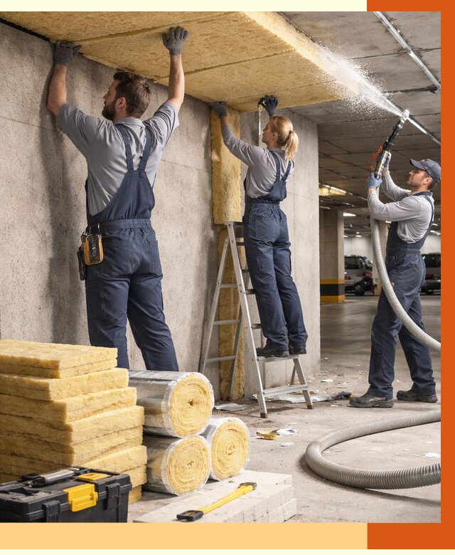 Утепление паркинга в Серове от 6937 руб./м2 — работы под ключ | ТепломастерСрв