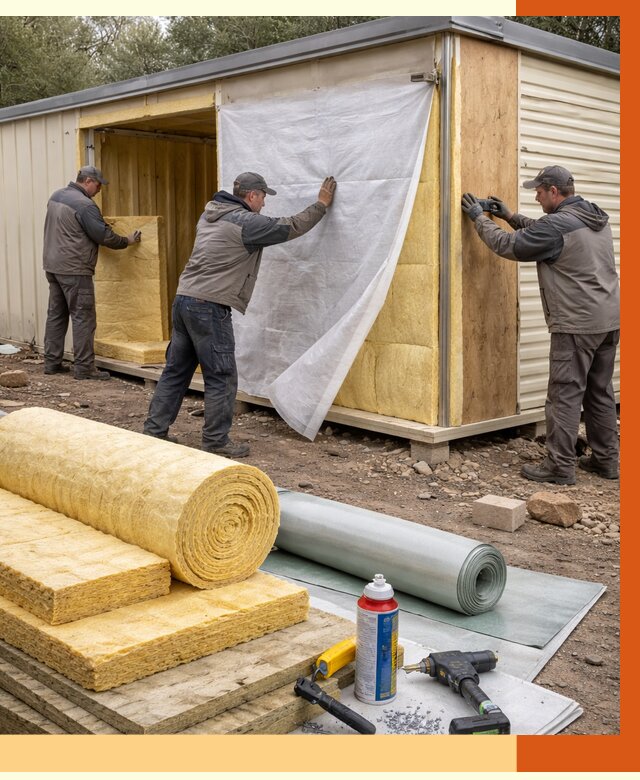 Утепление строительной бытовки в Серове от 12753 руб. под ключ | ТепломастерСрв