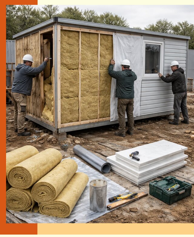 Утепление строительной бытовки под ключ в Серове для любых условий