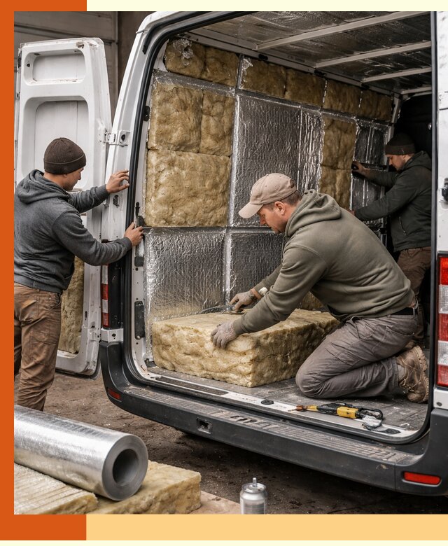 Утепление фургона в Серове: профессиональная теплоизоляция и шумоизоляция
