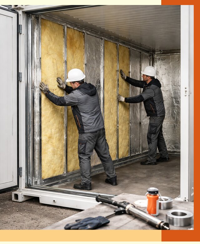 Утепление рефрижераторного контейнера в Серове от 45909 руб./м² | ТепломастерСрв