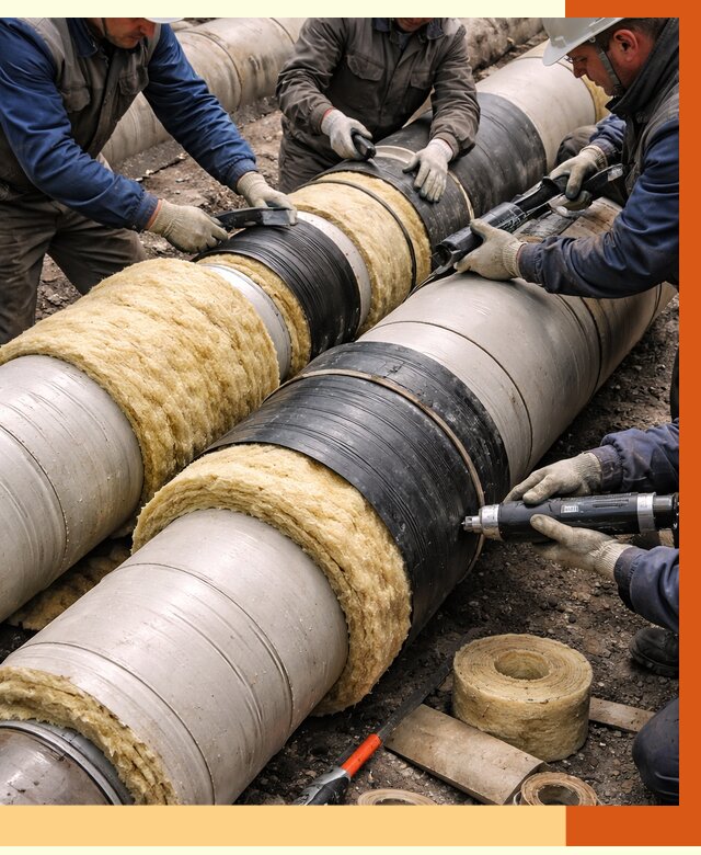 Утепление трубопровода в Серове под ключ от 1887 руб. — надежно и выгодно | ТепломастерСрв