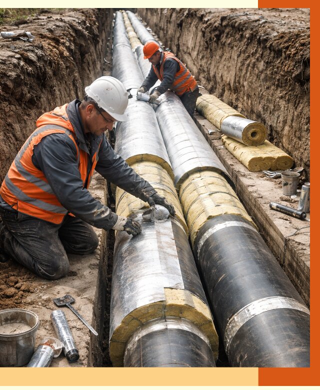 Утепление теплотрассы в Серове от 4591 руб./м2 — ппу и комплексная изоляция | ТепломастерСрв