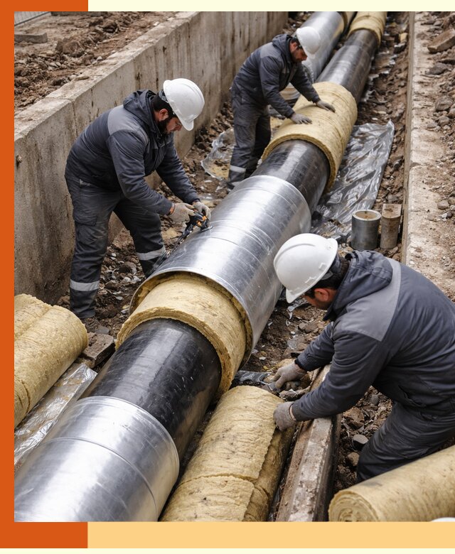 Утепление теплотрассы в Серове: утеплительные работы и материалы