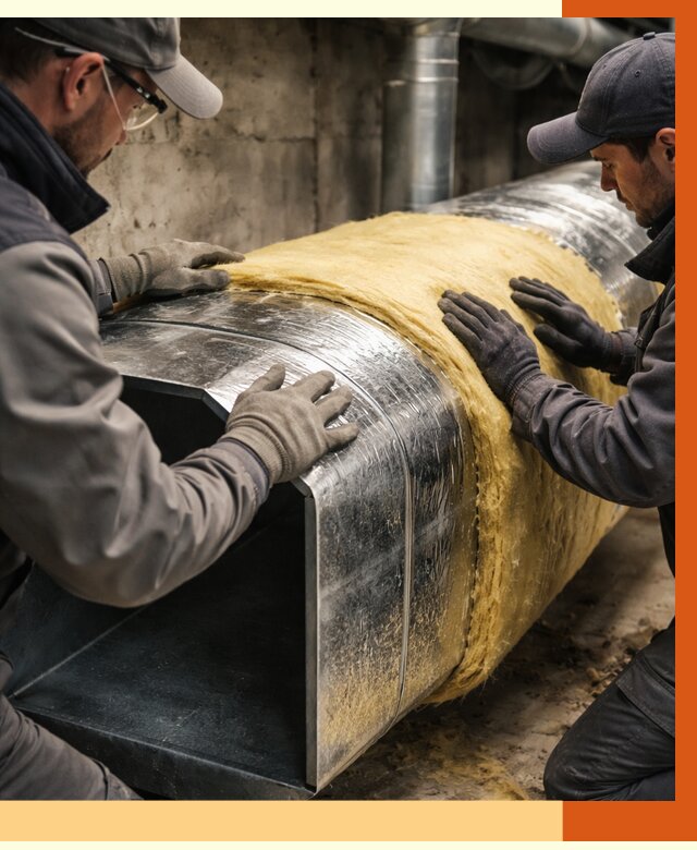 Утепление воздуховодов в Серове от 4285 руб. — теплоизоляция вентиляции | ТепломастерСрв