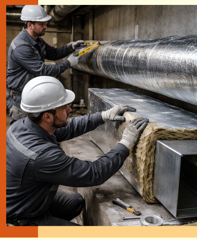 Профессиональное утепление воздуховодов и теплоизоляция в Серове