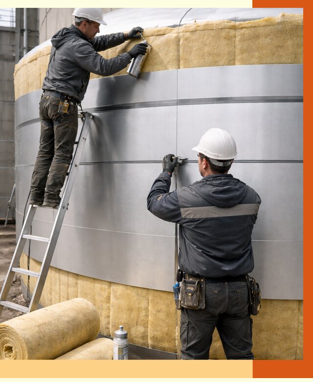 Утепление цистерны в Серове пенополиуретаном от 14793 руб. под ключ | ТепломастерСрв