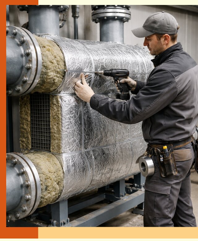 Утепление теплообменника в Серове — профессиональная теплоизоляция оборудования