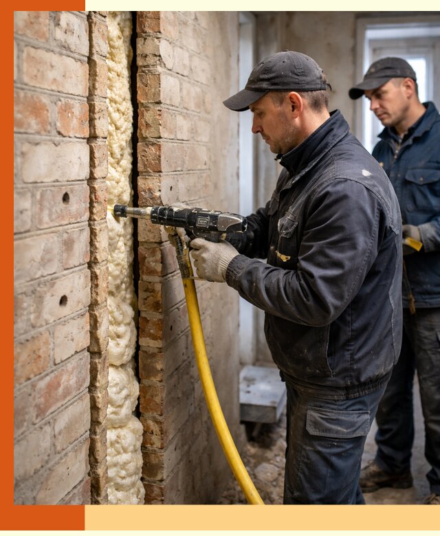 Межстеновое утепление пенополиуретаном в Серове