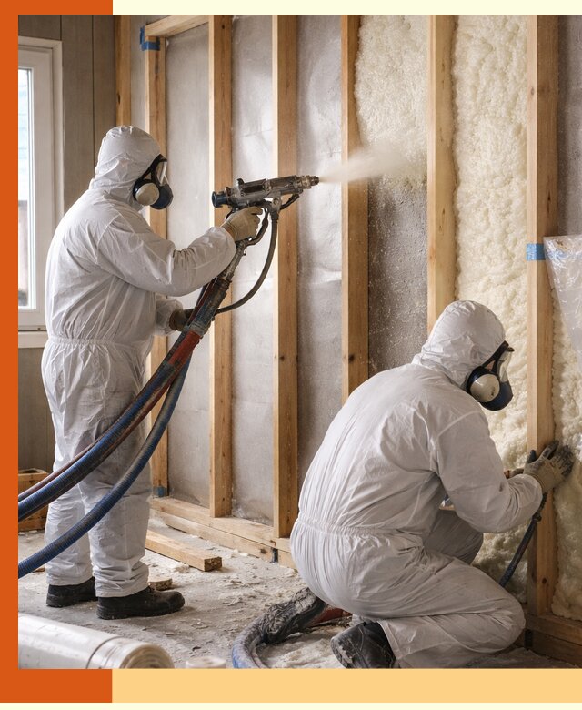 Утепление каркасной стены ППУ в Серове для домов и коттеджей