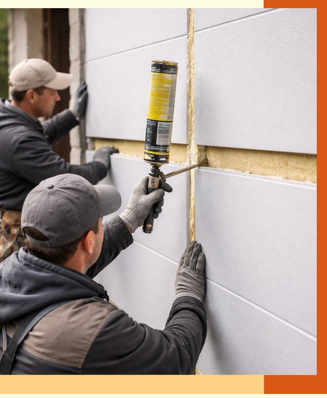 Утепление сэндвич панелей ППУ в Серове от 4285 руб. за м2 | ТепломастерСрв