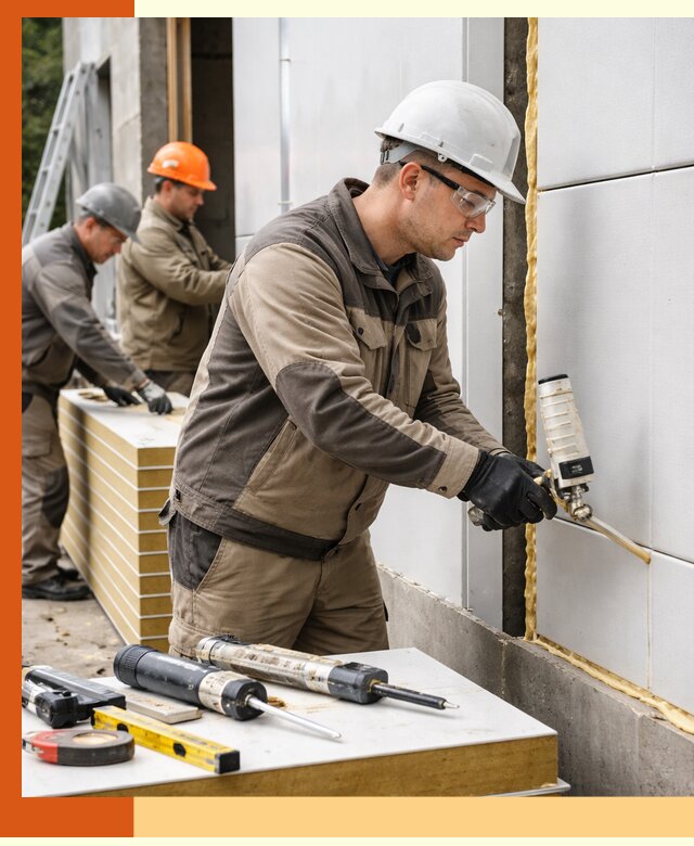 Утепление сэндвич-панелей пенополиуретаном в Серове