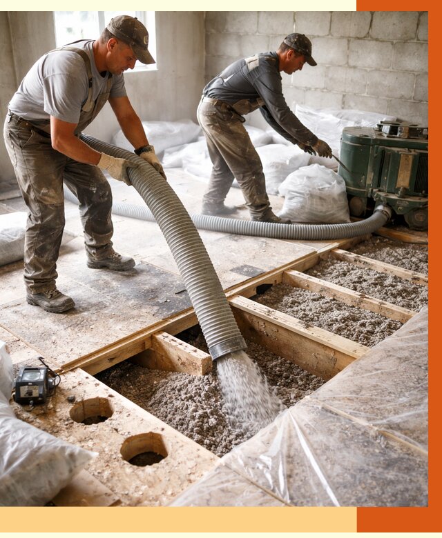 Заполнение пустот перекрытий в Серове от 4591 руб. под ключ | ТепломастерСрв