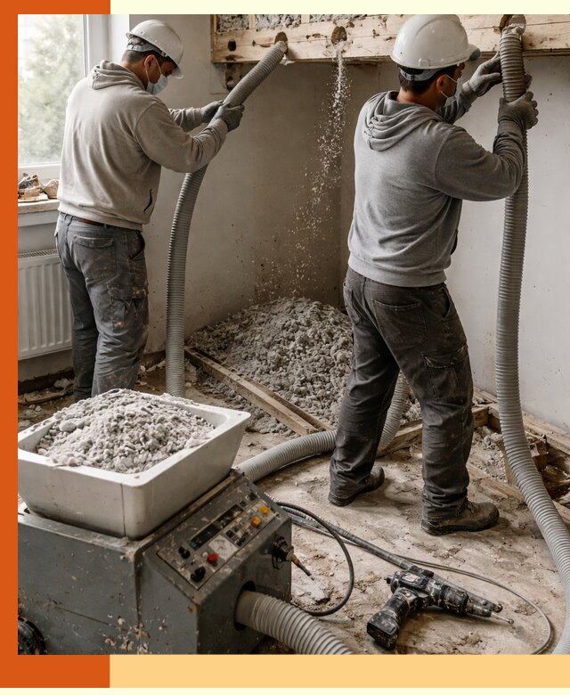 Заполнение пустот перекрытий пеной и наполнителями в Серове