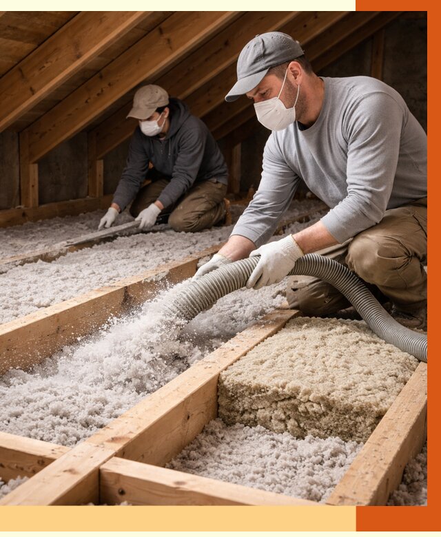 Заполнение полостей чердачного перекрытия в Серове от 4591 руб. | ТепломастерСрв
