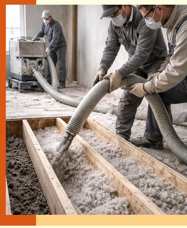 Заполнение полостей межэтажного перекрытия в Серове эффективно и герметично