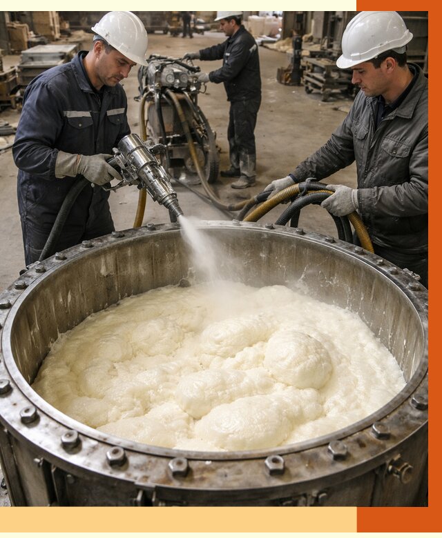 Заливка ППУ в емкости в Серове от 7396 руб. — утепление емкости под ключ | ТепломастерСрв