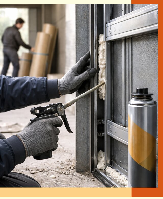 Заполнение пустот ворот в Серове от 4591 руб. — заливка ППУ, утепление под ключ | ТепломастерСрв