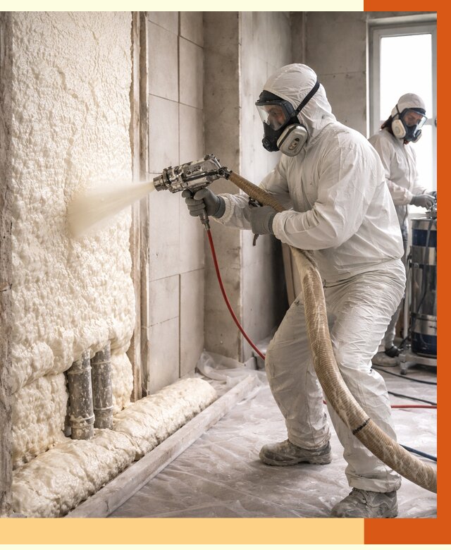 Напыление пенополиуретана в Серове от 7652 руб./м2 — услуги и монтаж ППУ | ТепломастерСрв